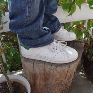 Adidas Sneakers White & Green Leather Ladies